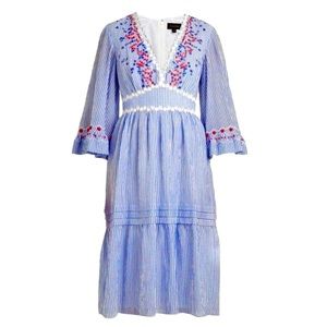 SOLD!!!! (On my other account) 💙(NWOT) SALONI, JUNE EMBROIDERED MIDI DRESS 💙